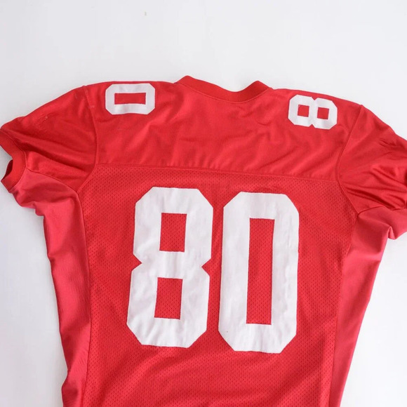 Vintage 90S Nike Red Label Canton #80 Game Worn  Real Football Jersey Size Large - Picture 16 of 16